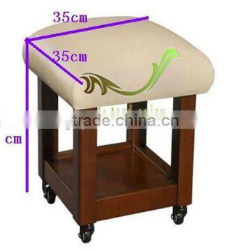 2016 Good Quality Wooden Square Stool For Spa Furniture&Bedroom Furniture