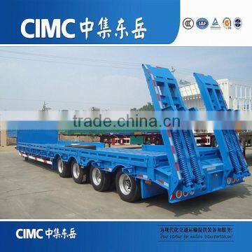 CIMC 80 Ton Lowbed Truck Semi Trailer/Low Platform Trailer For Sale/Construction Equipment Transportation