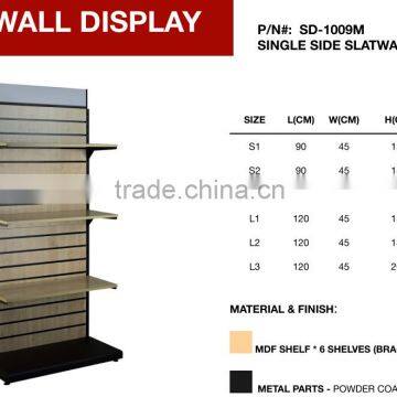 Supermarket MDF Slatwall Display Clothes Gondola Shelving photo-2