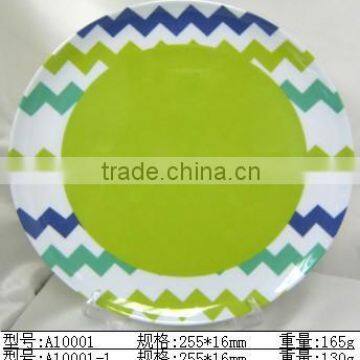 Melamine nice design 10 inch plastic plate