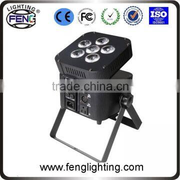 6in1color Changing Led Uplight Wireless Battery Powered Flat Par