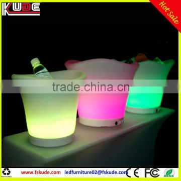 rechargeable led ice bucket/illuminated beer bottle ice bucket with remote control