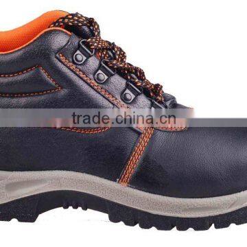 mid cut type cheap industrial brand safety steel toe shoes for men protective footwear black leather safety boots