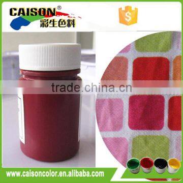 Textile pigment printing paste for red color sarees