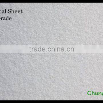 Non-woven chemical sheet with hot melt adhesive