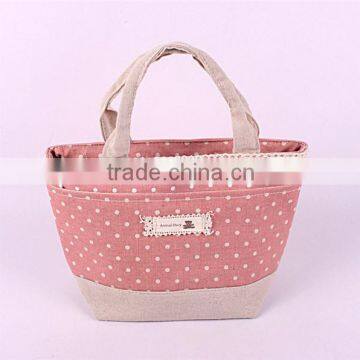 2014 Cotton blended shopping bag women handbags