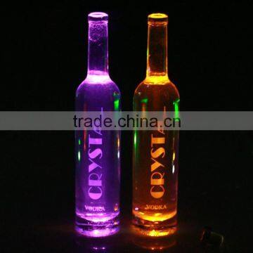 2015 most popular eco-lovely LED bottle design glass bottle square bottle