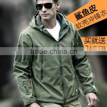 Foreign trade TAD soft shell jacket shark men waterproof outdoor fleece warm and windproof jacket coat wholesale