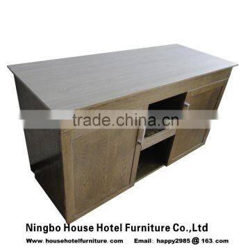 hotel furniture Refrigerator cabinet combo with laminate top two doors