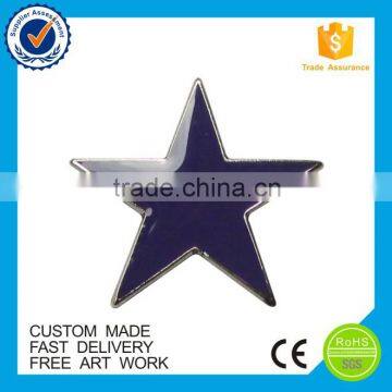 Custom star shape metal lapel pin