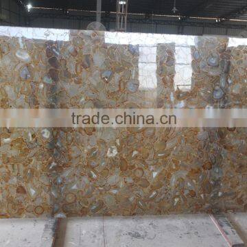 Luxurious decorative for home and hotel yellow agate gemstone slab