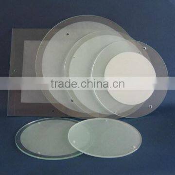 3mm round tempered frosted glass light cover