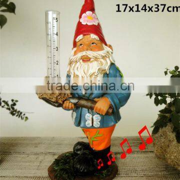 Large garden dwarf rain gauge sensor statues decorative