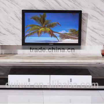 Modern dining hall long white marble tv cabinets