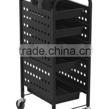 salon plastic trolley on wheels M979