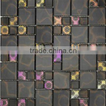 Morden house design crystal mosaic, glass mosaic wall tile of kitchen (PMGA046)