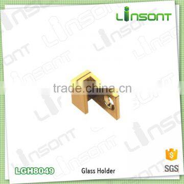 Hot sales zinc alloy glass table top hardware locks and fittings glass shelf