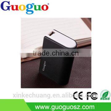 Guoguo wholesale cute colorful pocket portable 3600mah power bank for iphone7