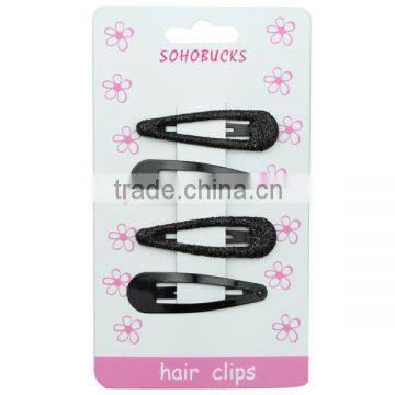 Sparkle Shine Hair Accessories Snap Hair Clip Barrette with Glitter Powder