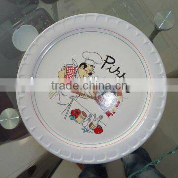 Porcelain Pizza Plate With Middle Printing