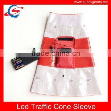 14pcs led top reflective traffic cone sleeve