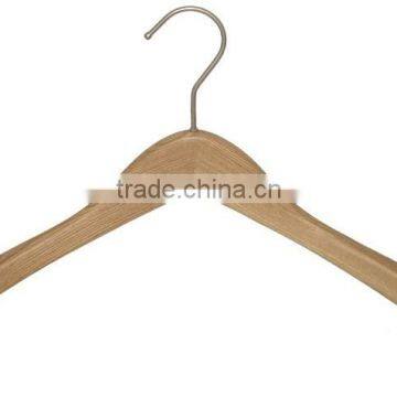 The HEAFD luxury lady wood clothing hanger/Hanger set,fold style matt nickle hooks,new product made in China