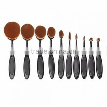 10Pcs Professional Oval Soft Makeup Brush / Cosmetic Puff Brushes / Makeup Foundation Brush