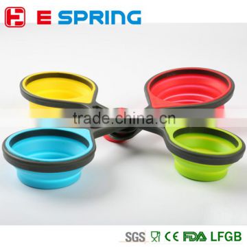 4pcs/set Silicone Collapsible folding Measuring Cup Baking Kitchenware Cooking Tool