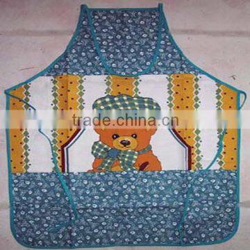 silk screen printing kids apron bear design bib apron long apron with pocket