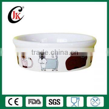 Hot Sale High Quality White Round Ceramic Pet Bowl for Cat photo-2