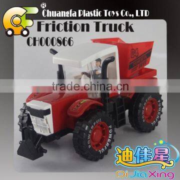 2015 good quality plastic friction farm tractor toys for kid