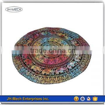 Indian Mandala Style Custom Size Round Beach Blanket Mat