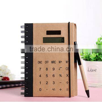 hot sell Solar notebook calculator with ball pen