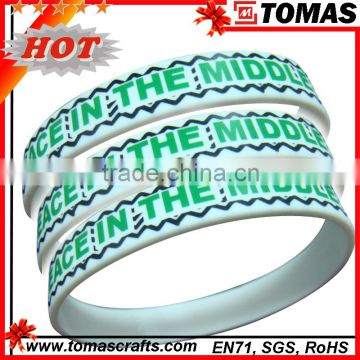 Promotional Custom Camouflage Debossed Silicone Wristband