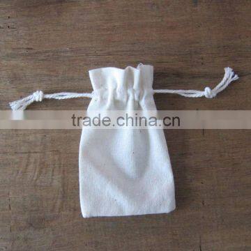3.25 x 5 Muslin Bag With Yellow Double Drawstring photo-4