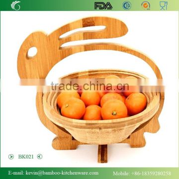 BK021/New design rubbit shape kitchen basket foldable shopping fruit basket wholesale hanging basket from factory