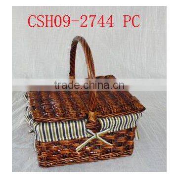 new style of willow picnic basket