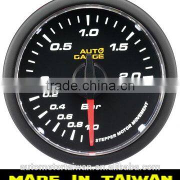 52mm simple type white LED / clear lens boost gauge/w/sensor