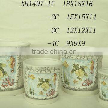 terracotta decorative flower planter