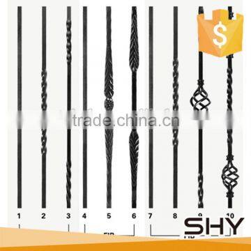 outdoor forged wrought iron railing baluster