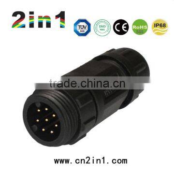 SQ19-8P IP68 Soldering Electric Cable Wire Waterproof Connector