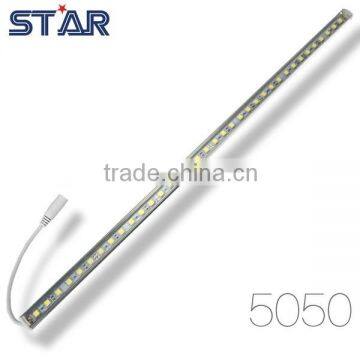 led rigid strip 72pcs/m 0.5m/pc 5050smd white rigid bar IP20 non-waterproof with clear PC cover rigid bar led strip