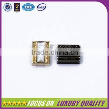 High-end quality metal with shell material belt-loop label for fomal pants
