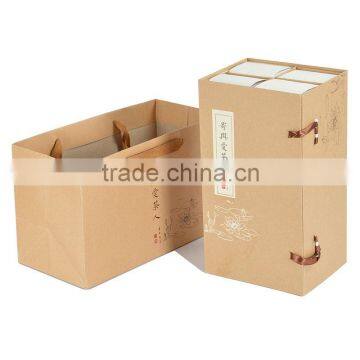 OEM design for the paper gift packaging box with handbag