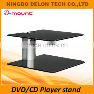 Aluminum tempered glass set top box tv mount dvd wall bracket