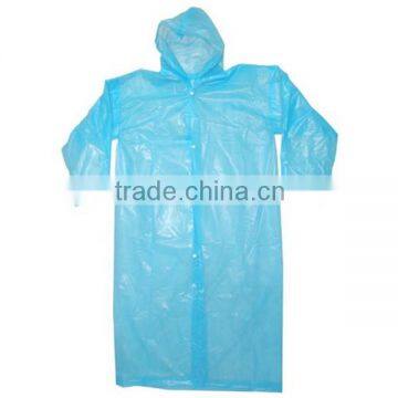 adult PE long raincoat/disposable PE raincoat/cheap PE raincoat