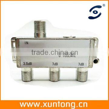 High quality CATV 3 way indoor splitter for cable tv satellite splitter