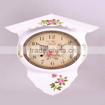 Vintage Rtro Wood Clock Hand-painted Wall Clock For Gifts