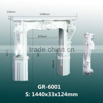 modern carved polyurethane fireplace