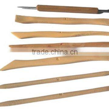 Zipper Bag Pack Wooden Modeling Clay Tool Set for Sculpting photo-4